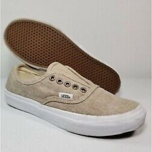 VANS Off The Wall Era Classic Sneakers Tan Beige Tweed Unisex Women 7, Men 5.5